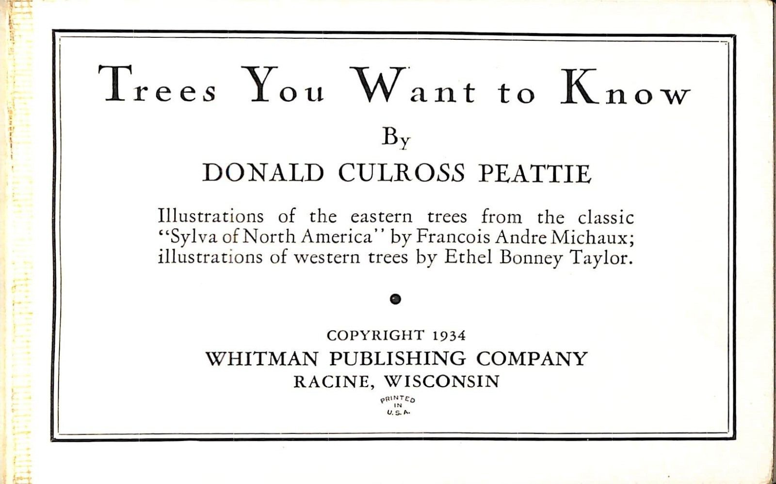 1934 Trees Of North America Donald Peattie Pocket Size CP11