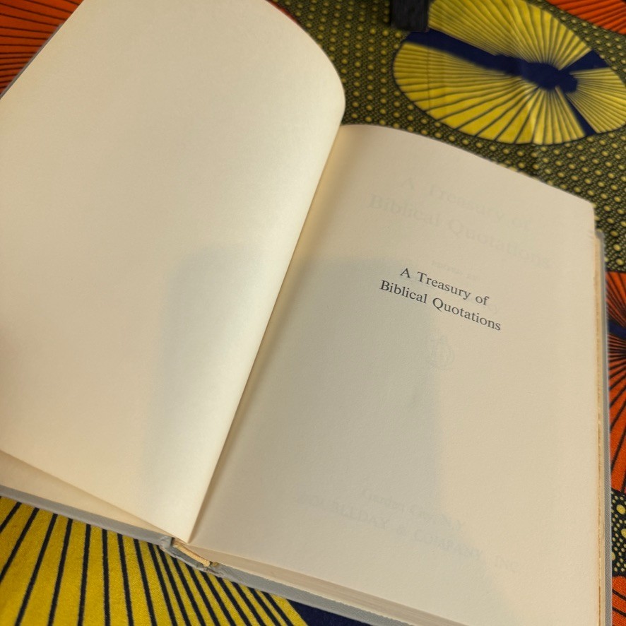 A Treasury of Biblical Quotations Lester V Berrey 1968 Doubleday Hardcover