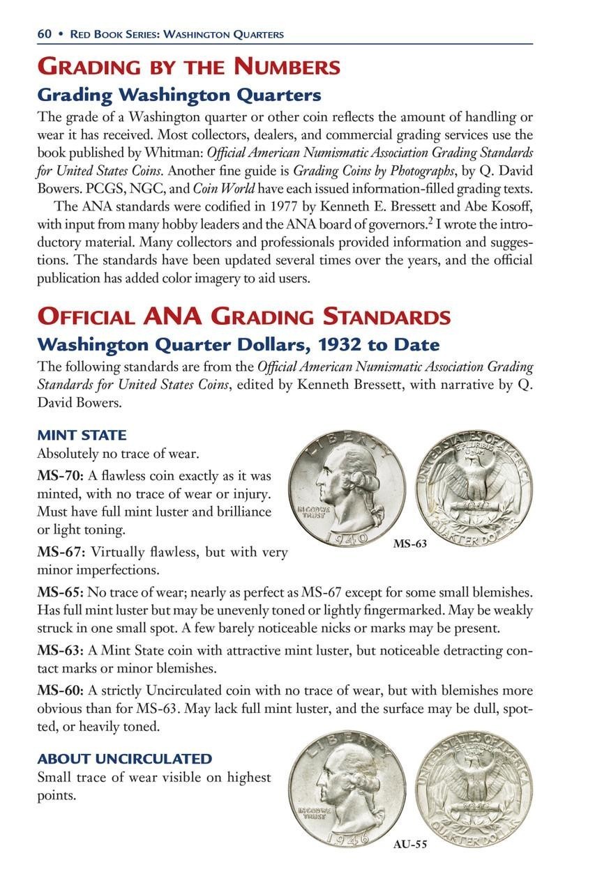 New Official Red Book Guide Of US Washington & State Quarters Coins + Biography