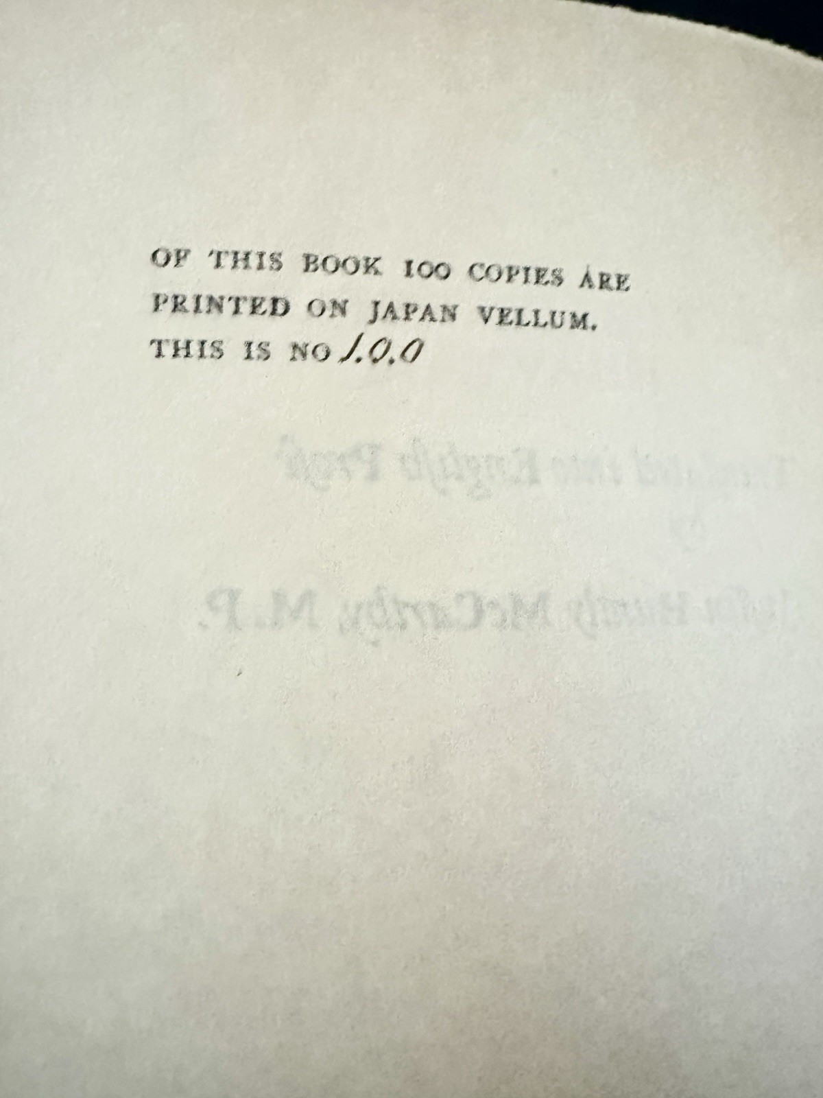 1896 Rubaiyat Omar Khayyam JAPAN VELLUM Mosher Ltd Ed No.100/100 McCarthy