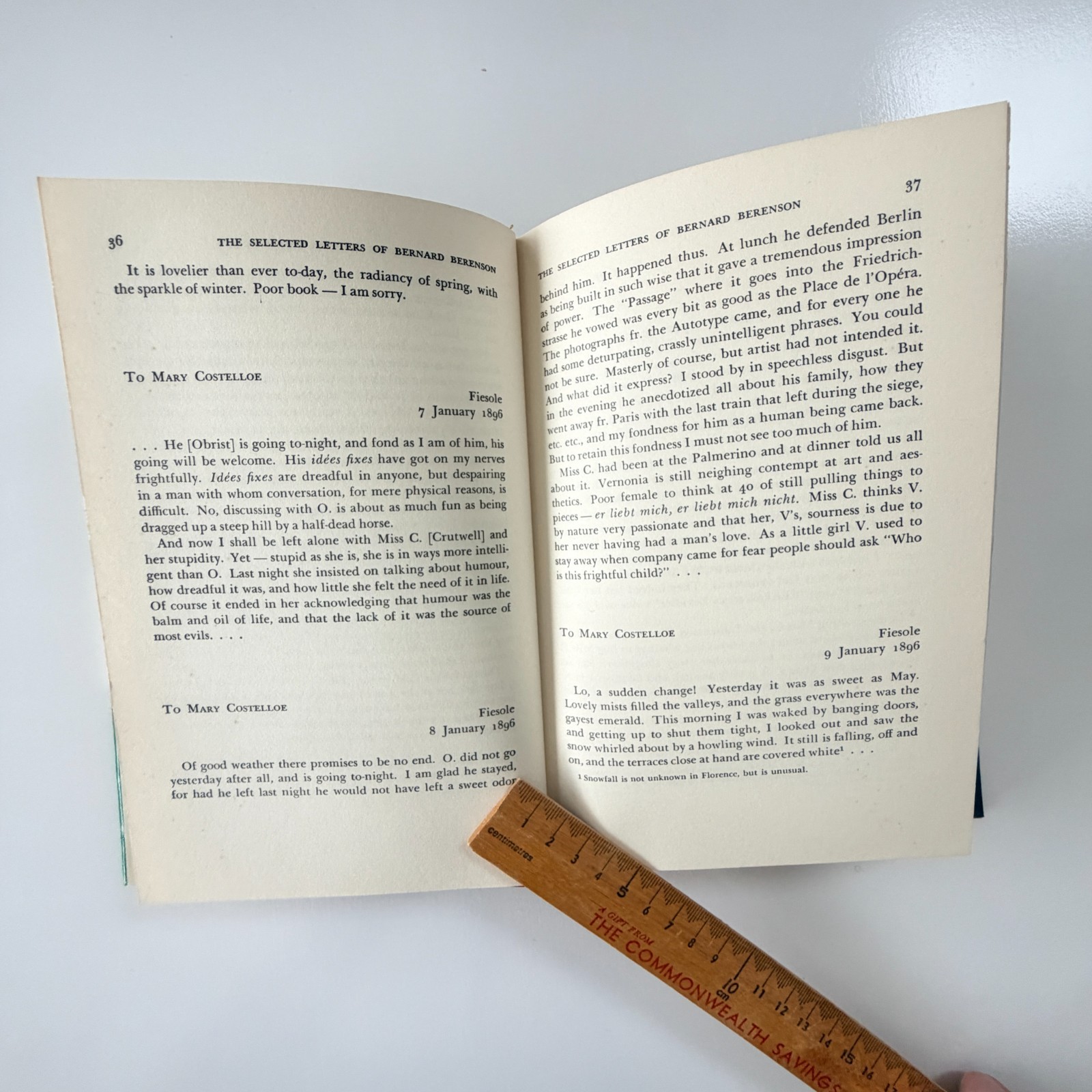 1965 The Selected Letters of Bernard Berenson by A.K. McComb hardcover with DJ