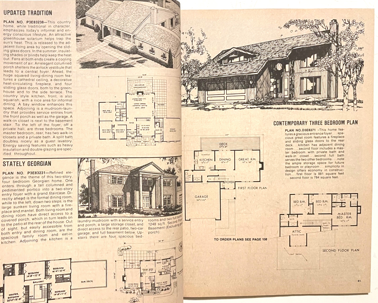 1983 HOME PLANS Vintage 80s Catalog – 200 Designs – Modern Ranch House Plans
