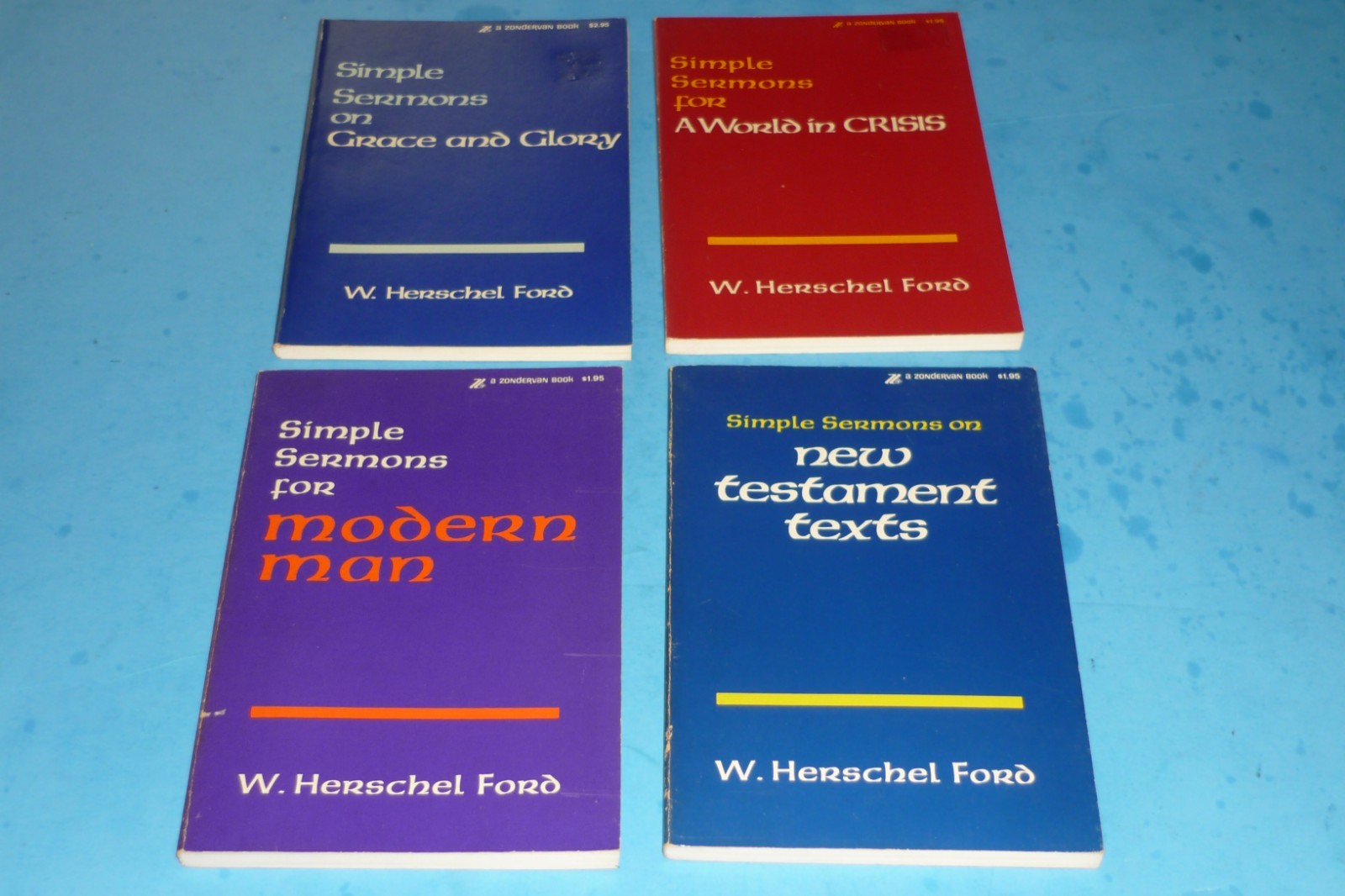 (4) SIMPLE SERMONS – RARE XIAN CHRISTIAN PAPERBACK BOOK LOT – W. HERSCHEL FORD