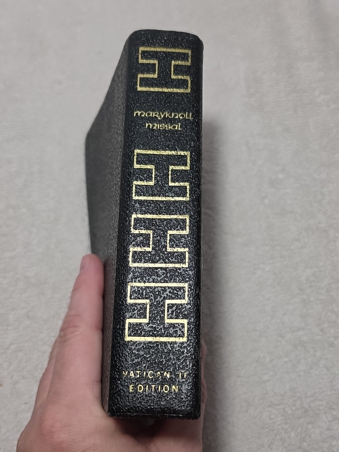 Maryknoll Missal Roman Catholic Book Vintage 1965 Ephemera Black Bonded Leather