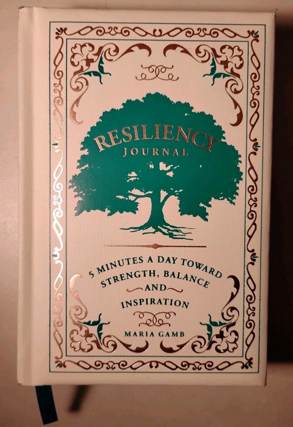 RESILIENCY JOURNAL Maria Gamb Self-Help Daily Prompts Hardcover Gilded Edges