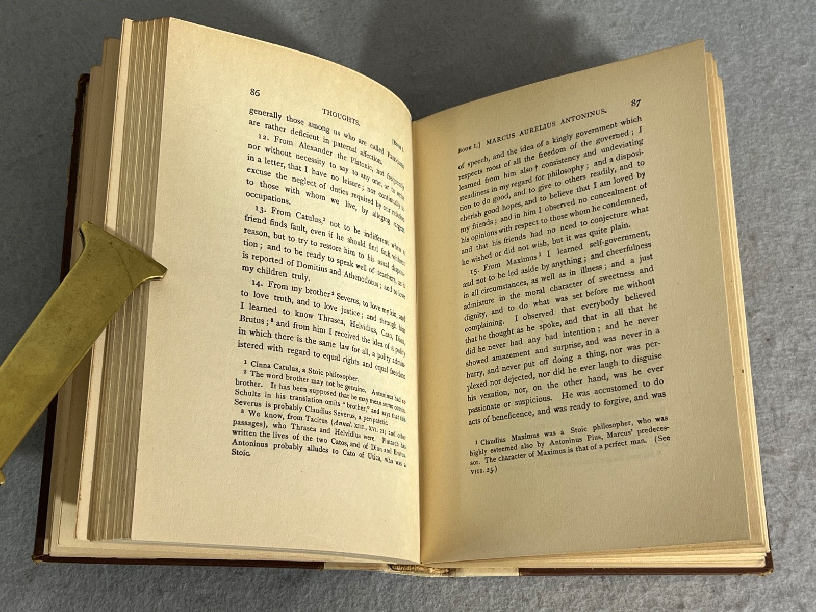 Antique Marcus Aurelius Book Thoughts or Medidations of the Emperor George Long
