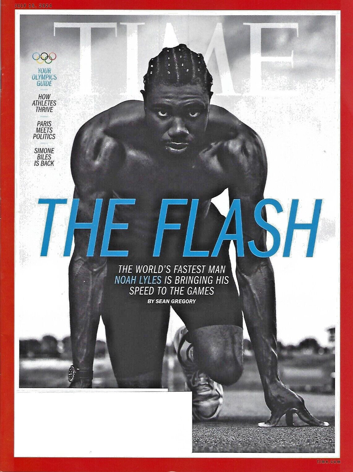TIME MAGAZINE-JULY 15, 2024-THE FLASH-NOAH LYLES–OLYMPICS GUIDE-Brand New