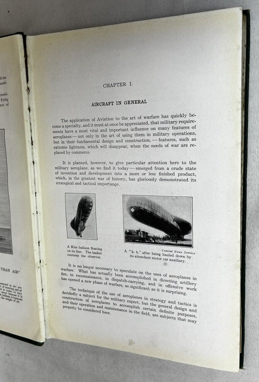 Military Aeroplanes 1918 Simplified, Enlarged Grover C. Loening HC