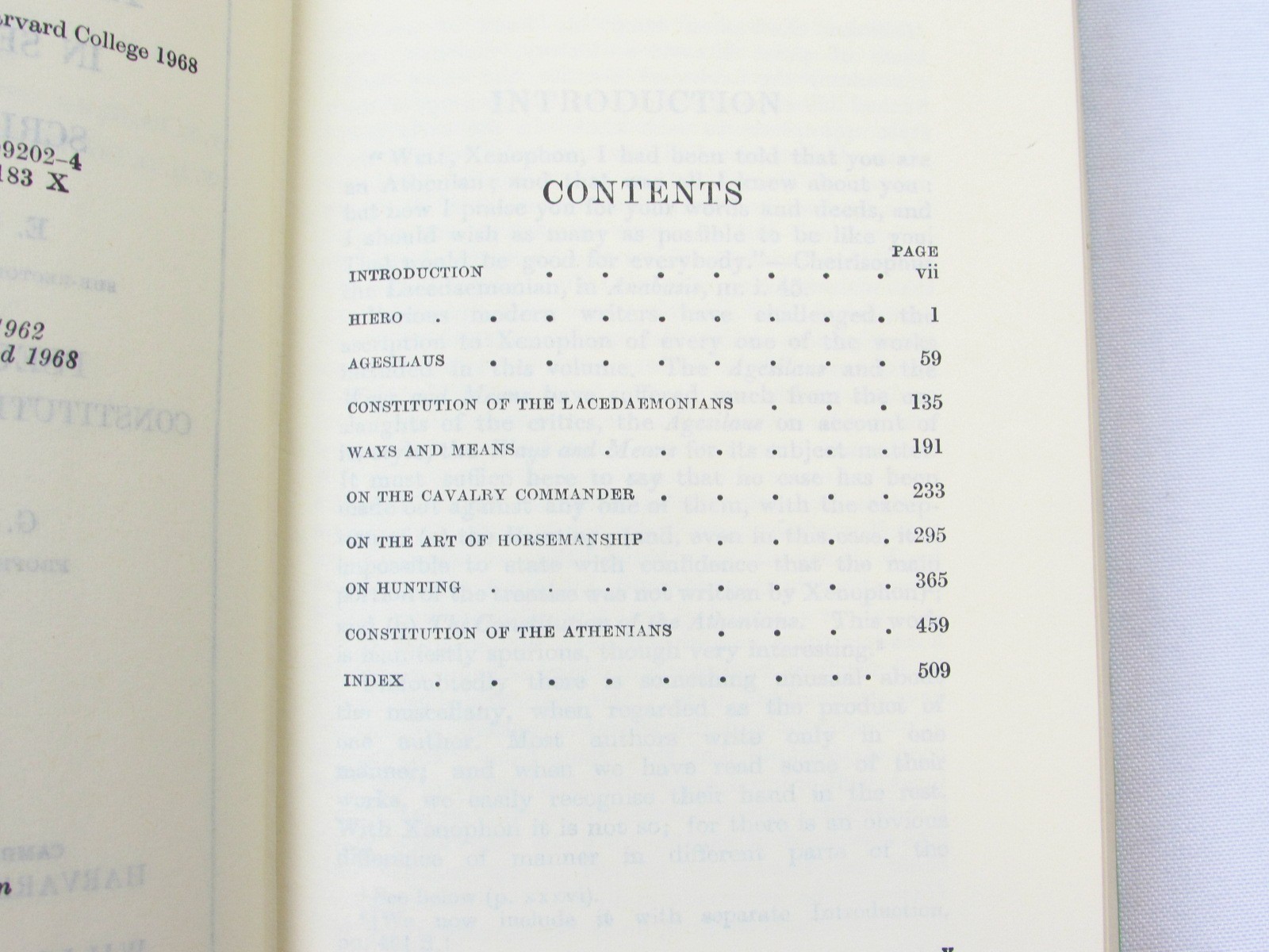 Xenophon VII Scripta Minor 1971 Harvard Loeb Classical HC/DJ Marchant Bowersock