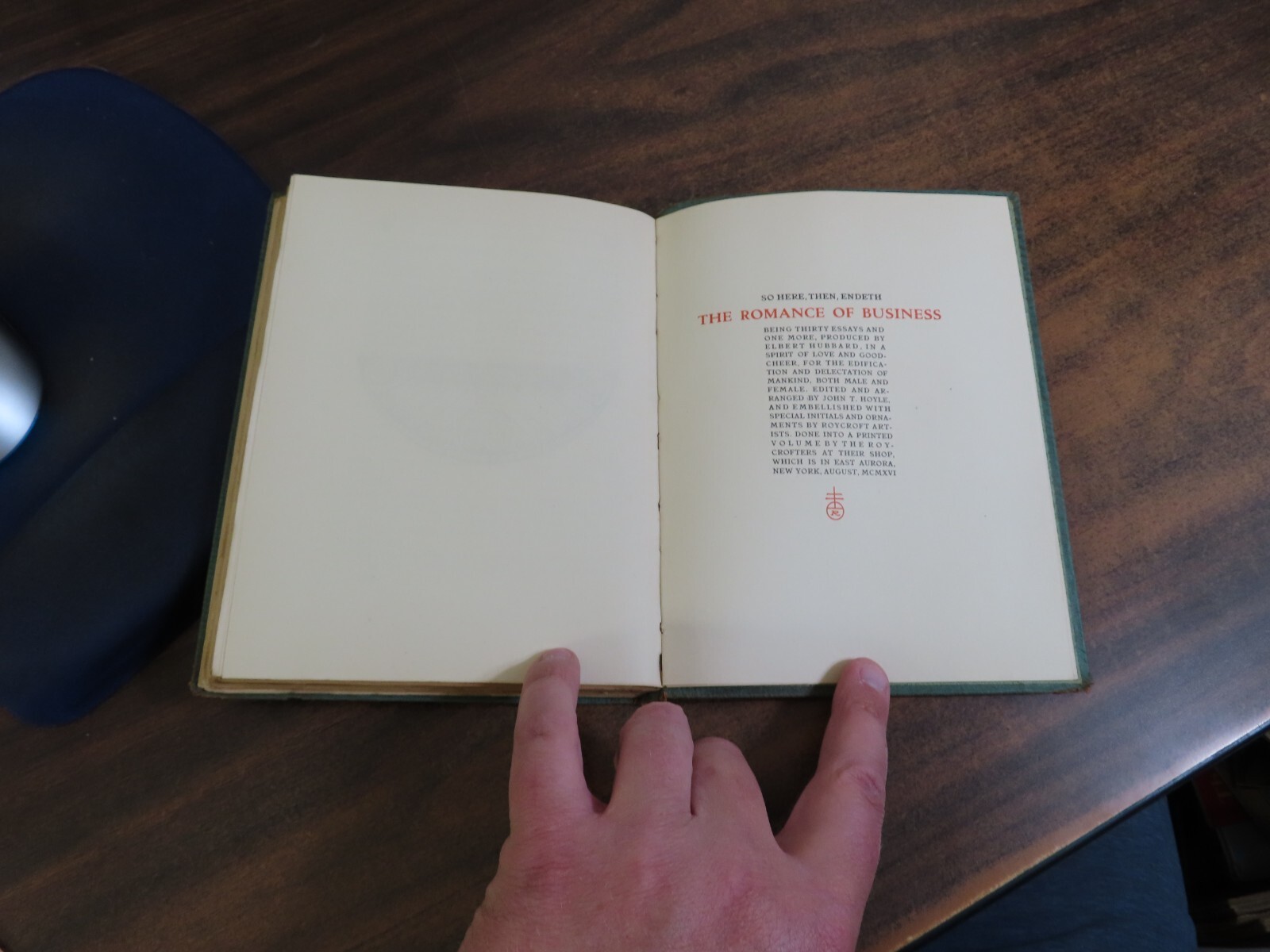 The Romance of Business Elbert Hubbard 1916 Roycrofters Bonded Leatherette