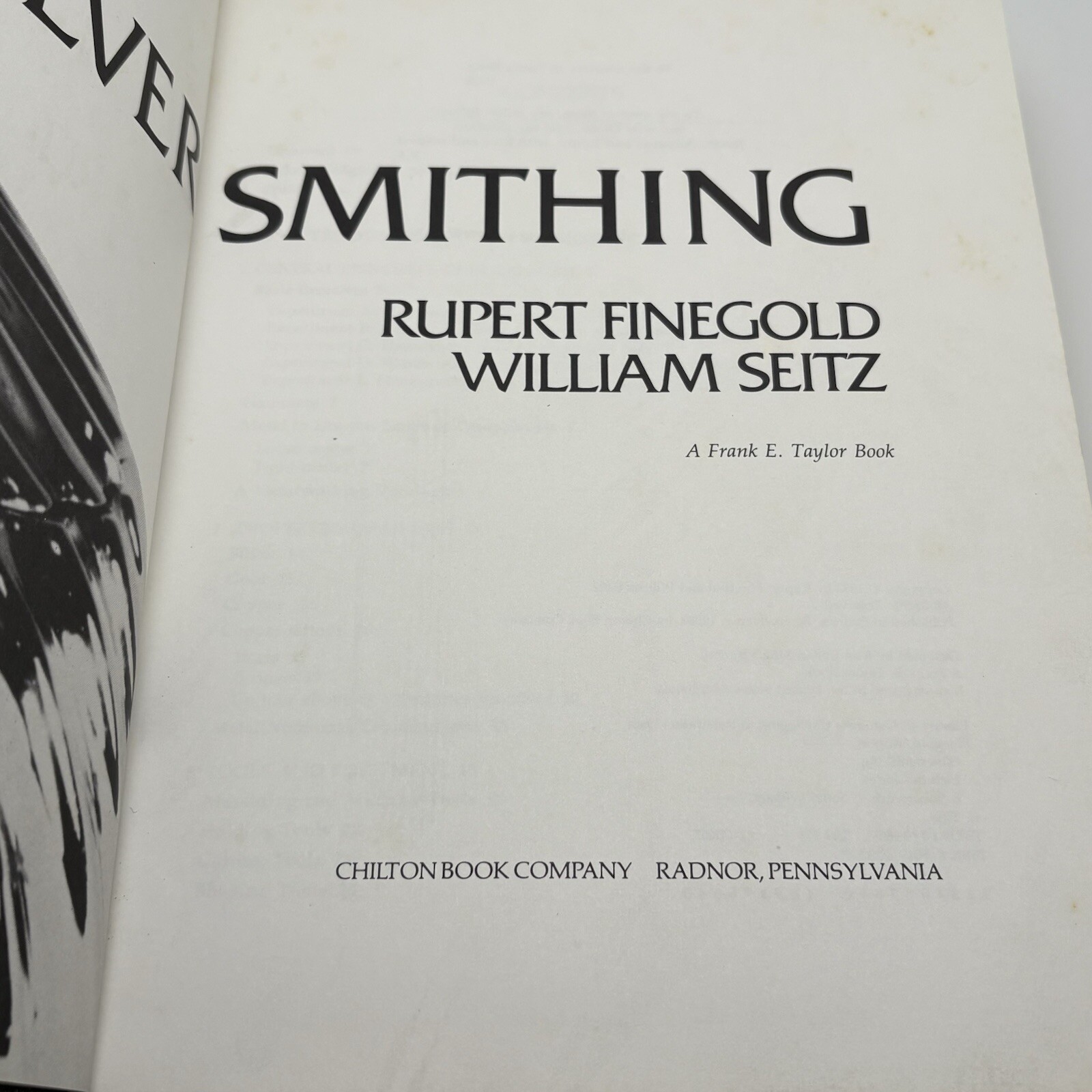 SILVERSMITHING Finegold / Seitz W/ Dust Jacket (Krause Productions 1983 HC BOOK)