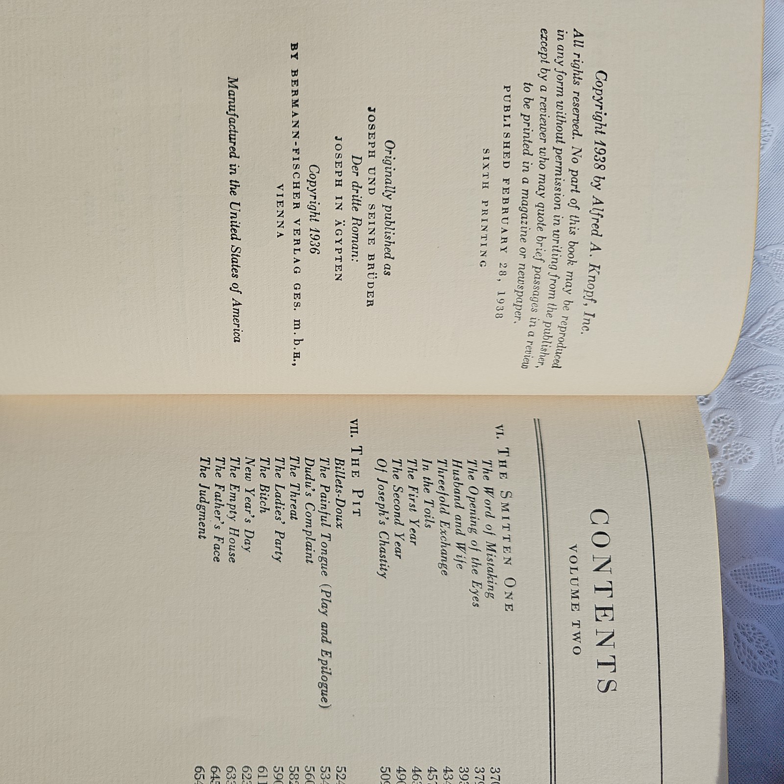 Joseph in Egypt by Thomas Mann (1938, Hardcover, 2 Volume Set with Box)