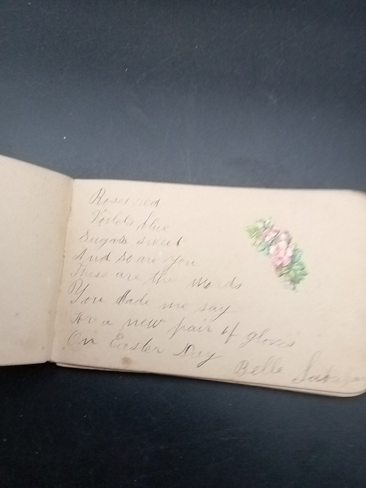 Antique 1880 Autograph Friendship Book.