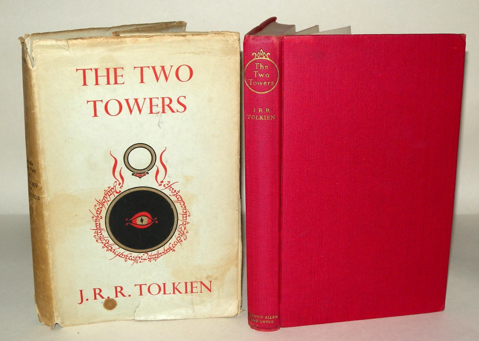 The Two Towers Tolkien 1957 1st Ed 5th Imp HB DJ Allen & Unwin