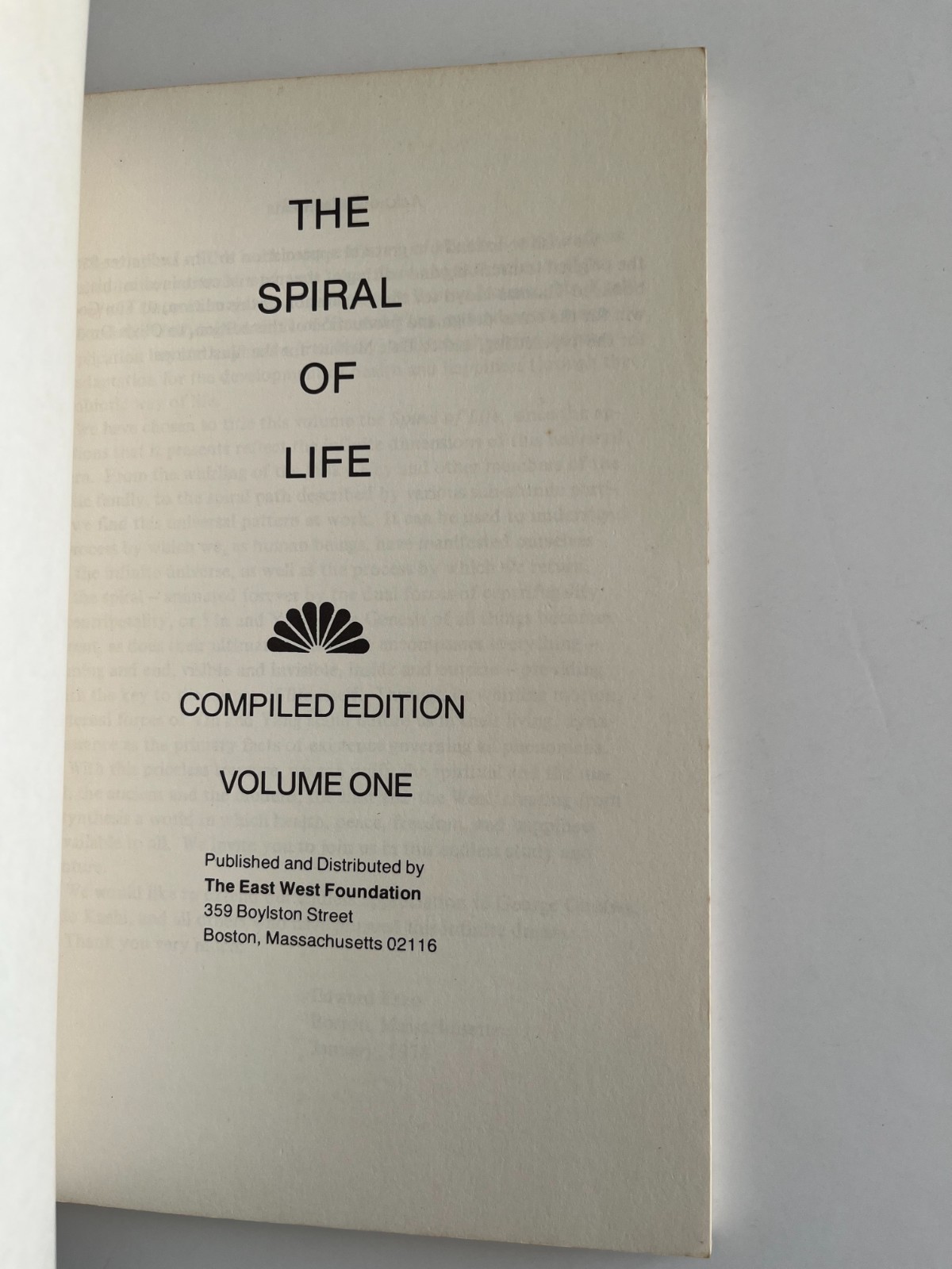 Michio Kushi ~ THE SPIRAL OF LIFE VOLUME ONE ~ 1978, rare AS IS