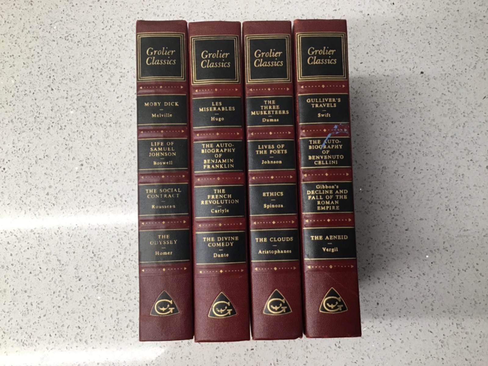 4 Volumes of Grolier Classics Appreciation Society Condensations 1955-57