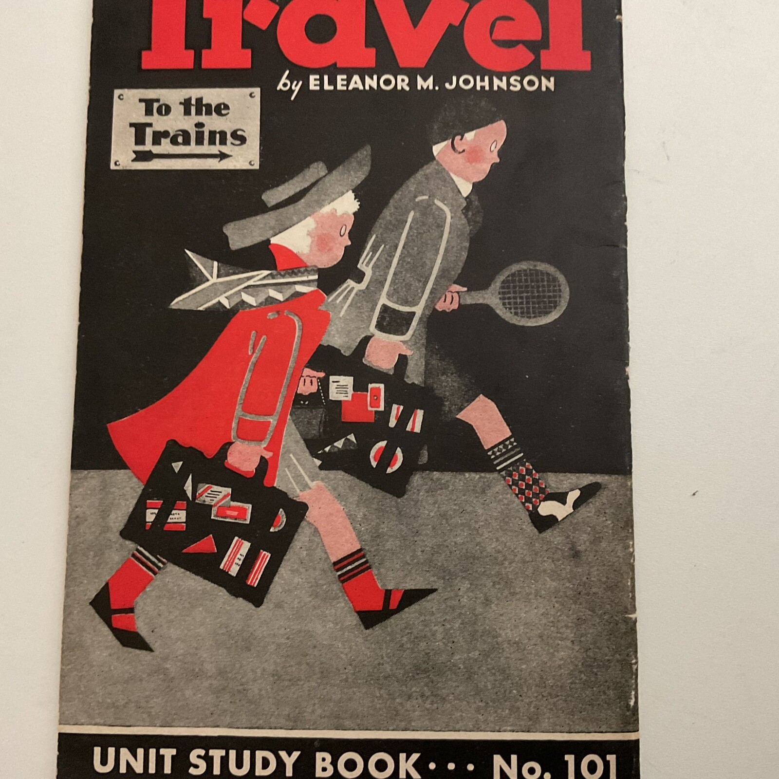 1936 Travel To The Trains /Eleanor M. Johnson Unit Study Book #101 PB ephemera