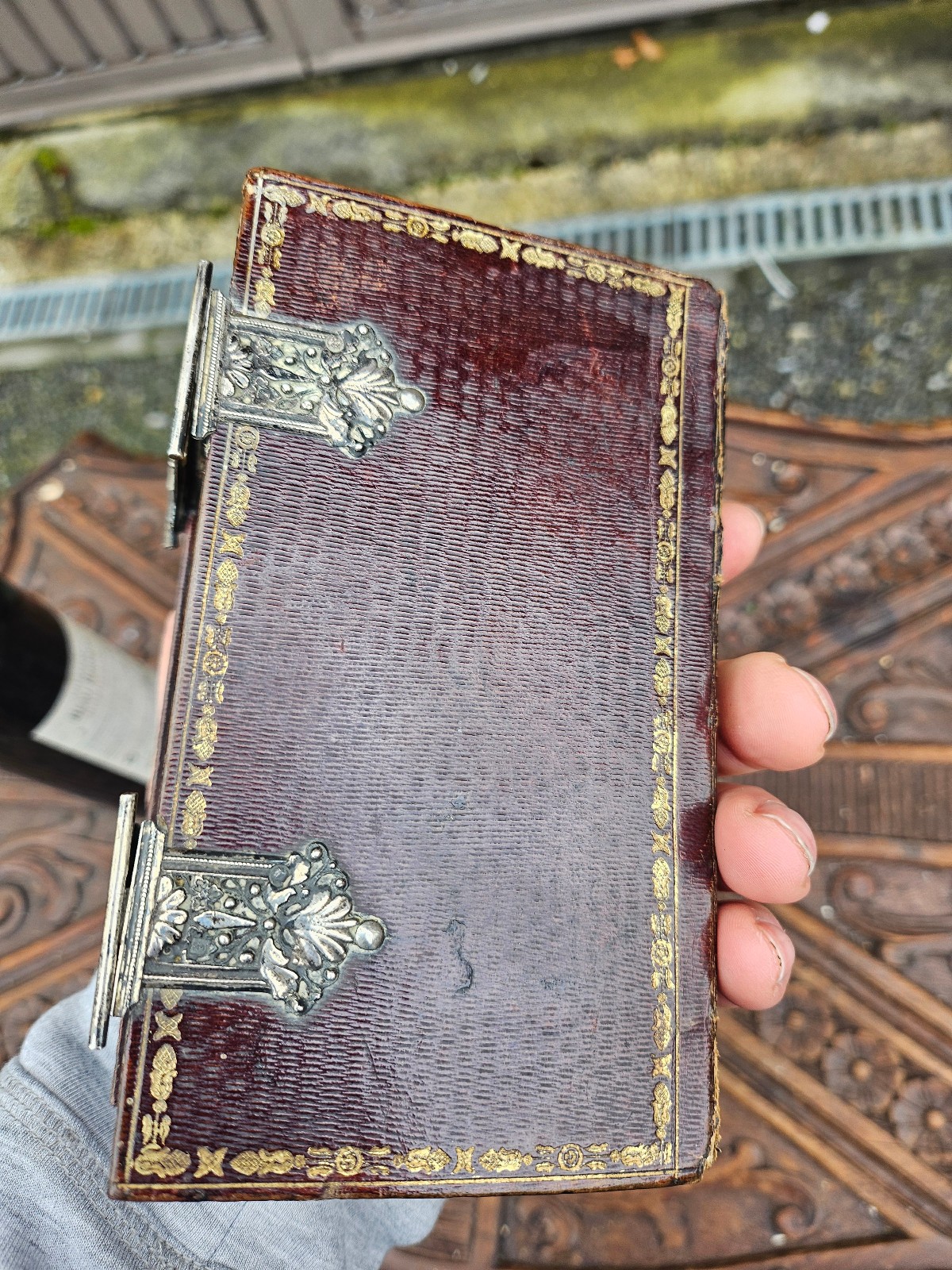 Antique 19thc dutch Bible Leather with Silver clasps 1851