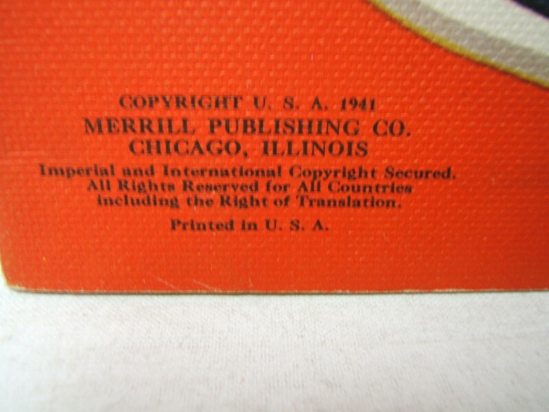 ABC Merrill Publishing Co 1941 Oversize Very Good Florence Salter
