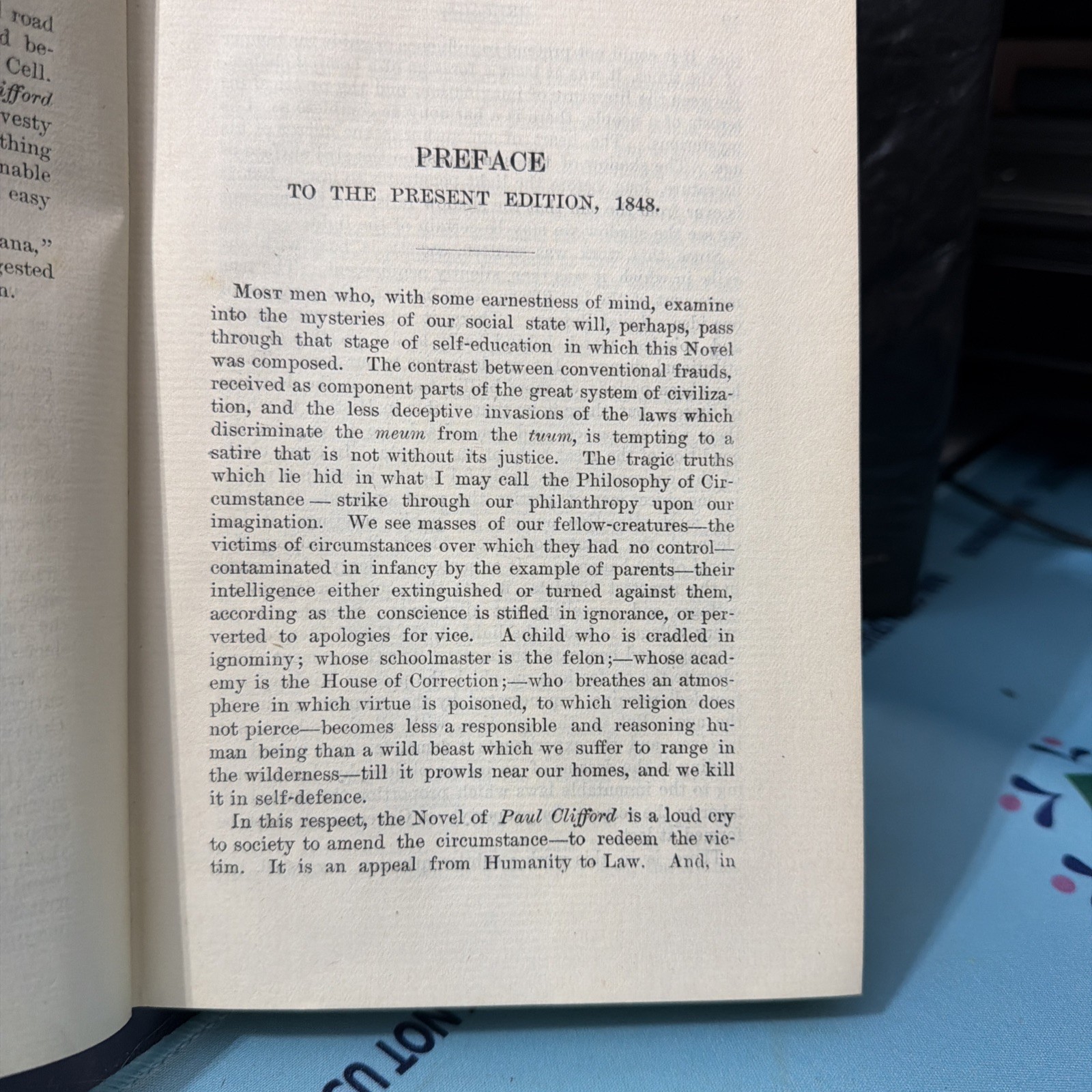 Paul Clifford 1848 Rand Mcnally Bulwer Lytton (Lord Lytton) CLEAN RARE CONDITION