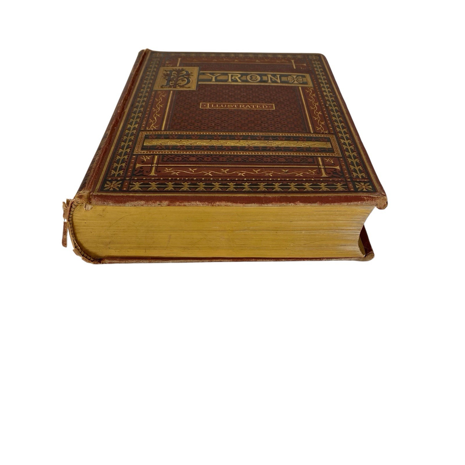Antique Byron Illustrated Poetical Works 1879 Arundel Printing Gilt Poems Dramas