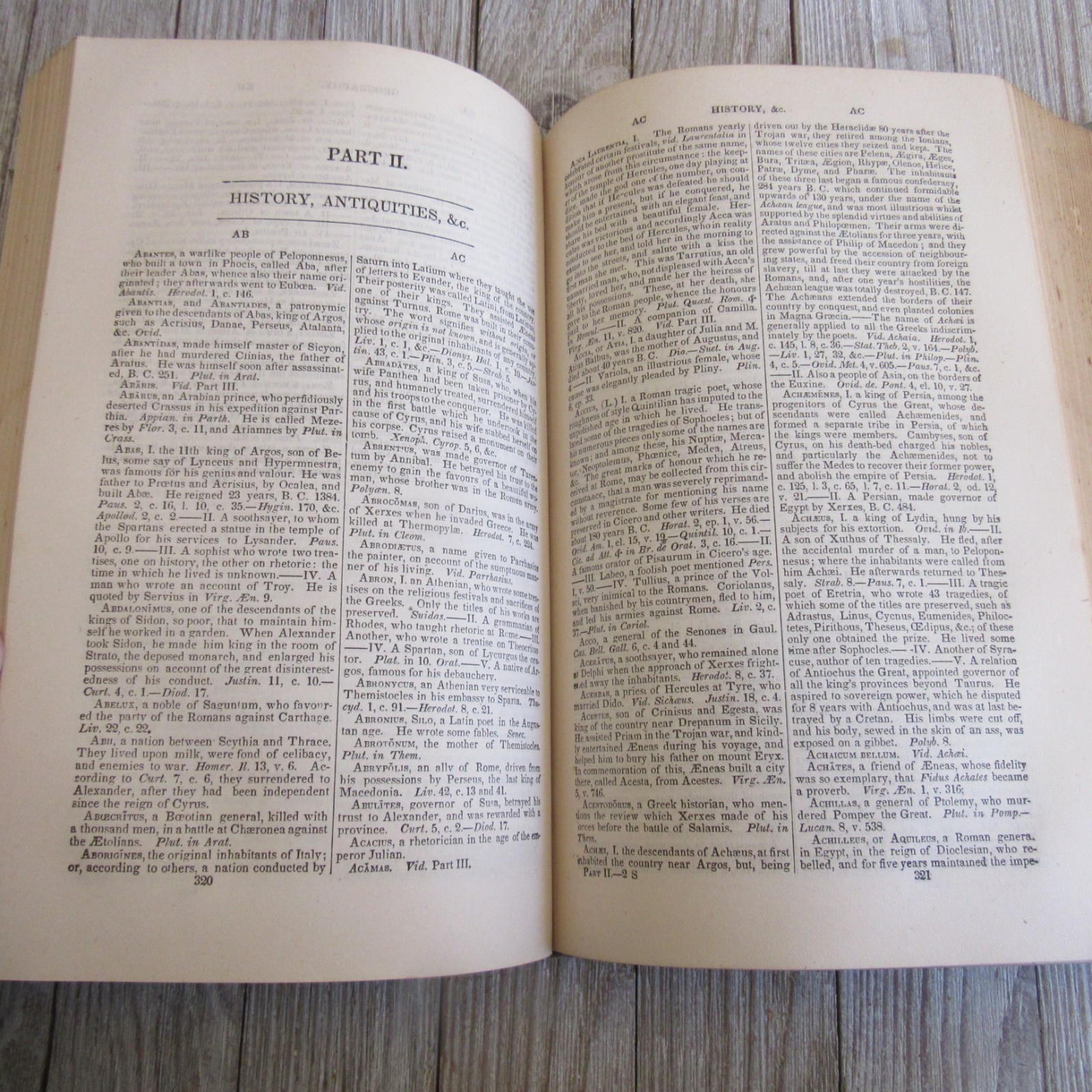 Antique 1888 Lempriere’s Classical Dictionary Names and Terms of the Ancients