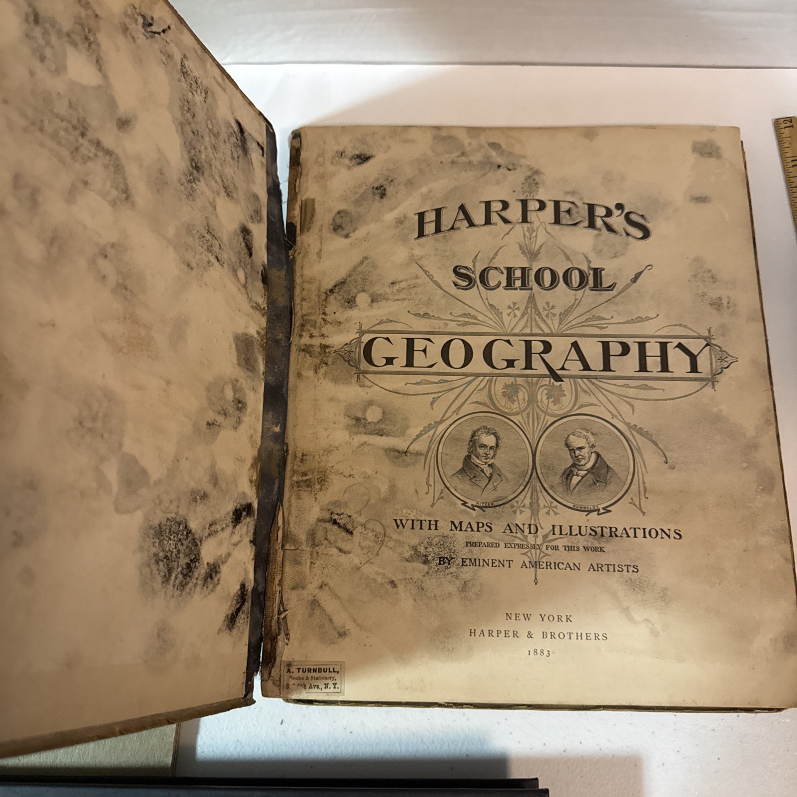 Vintage 19th Century – Harper’s School Geography Textbook, Illustrated 1882