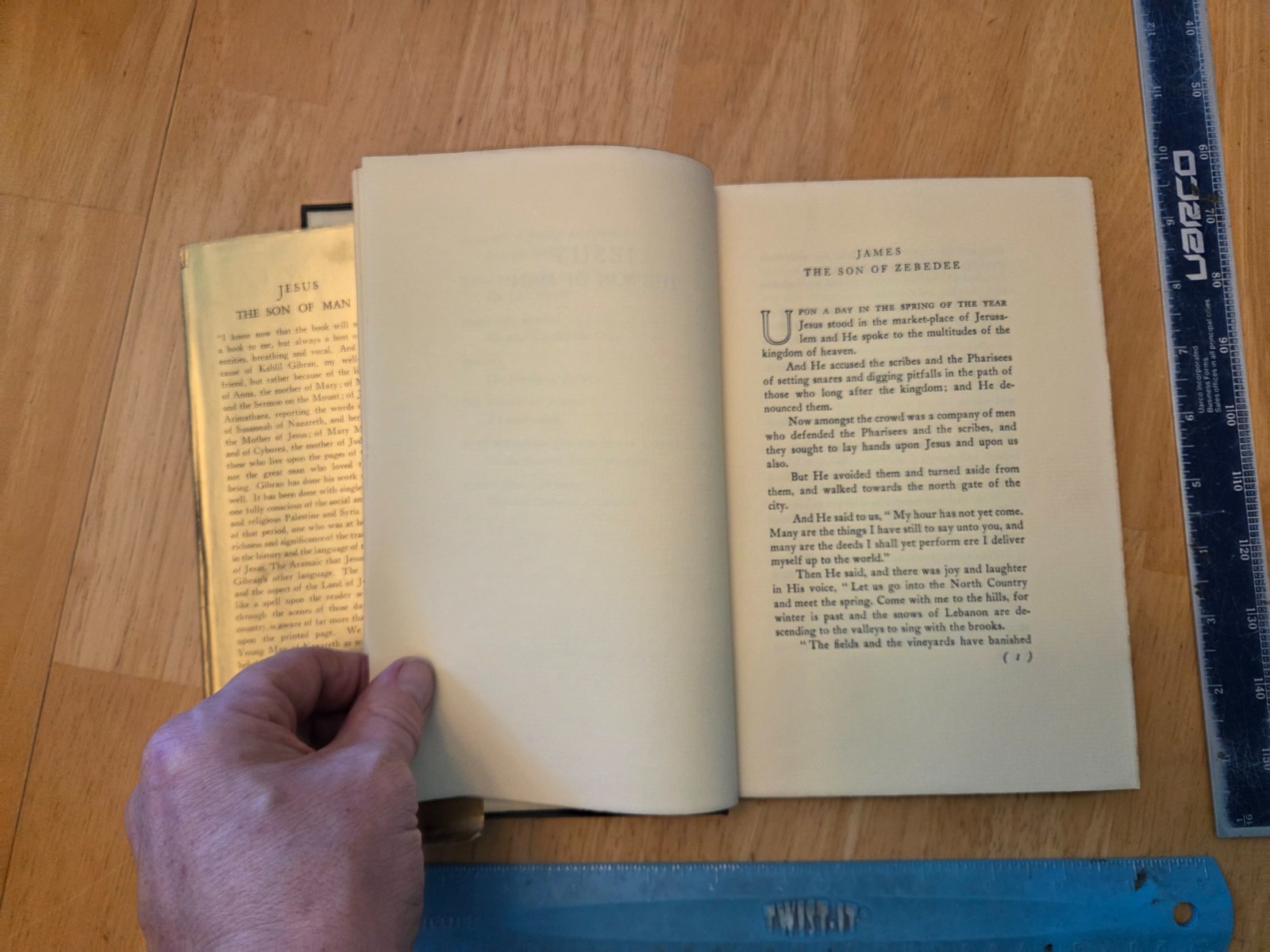 Jesus : The Son of Man by Kahlil Gibran – 1942 Alfred A. Knopf Hardcover