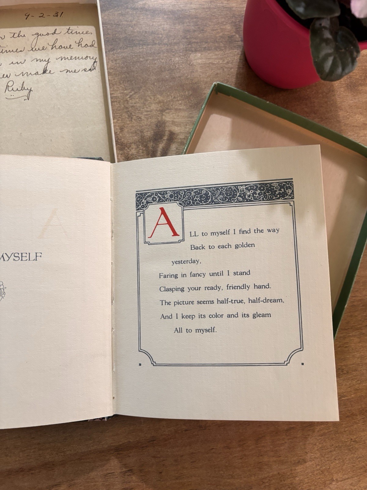 Antique Book “ In Friendship’s Garden” by Wilbur D Nesbit 1925￼