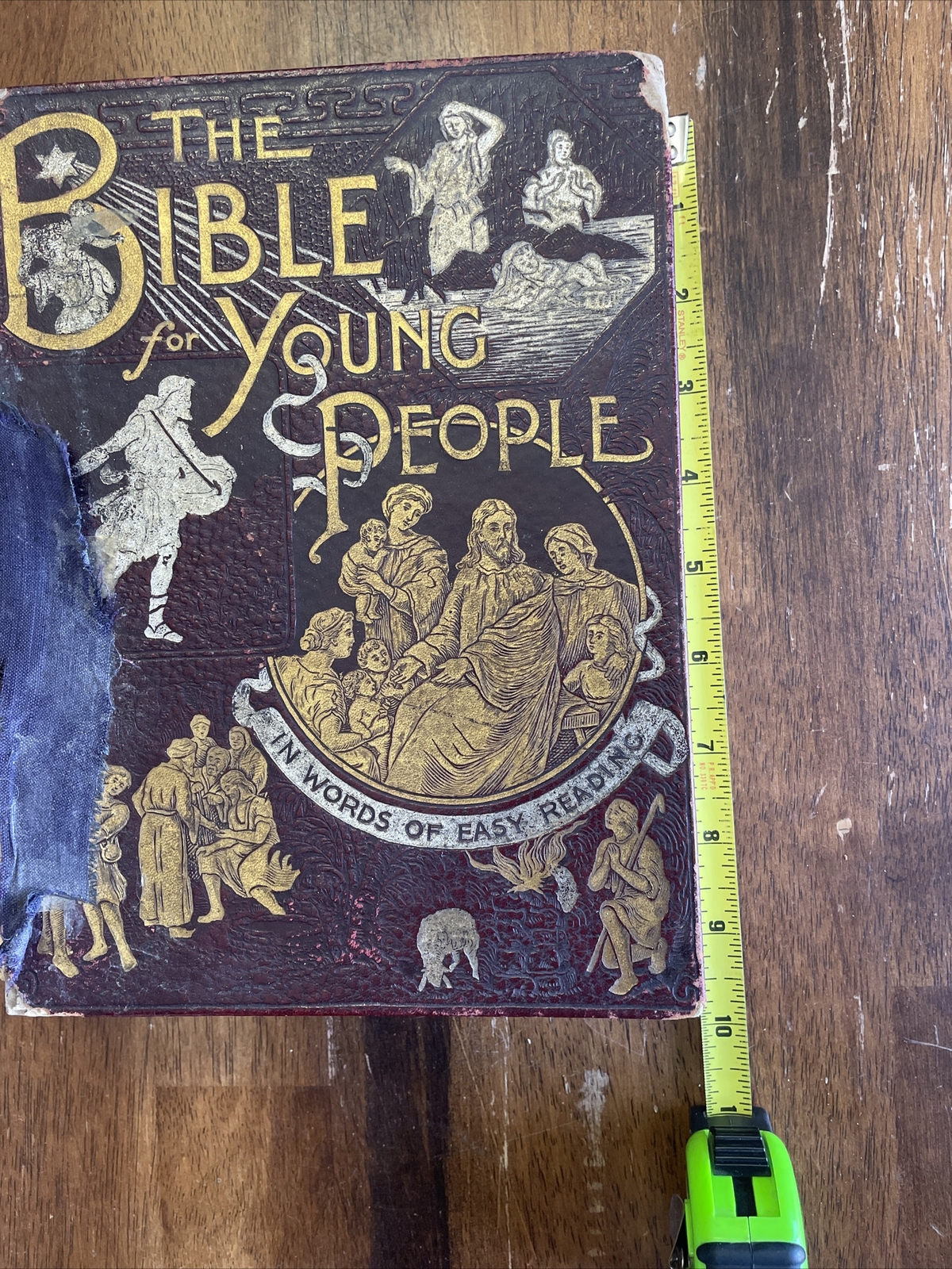 Antique The Bible for Young People 1889 Poor Condition 416 pages Illustrated