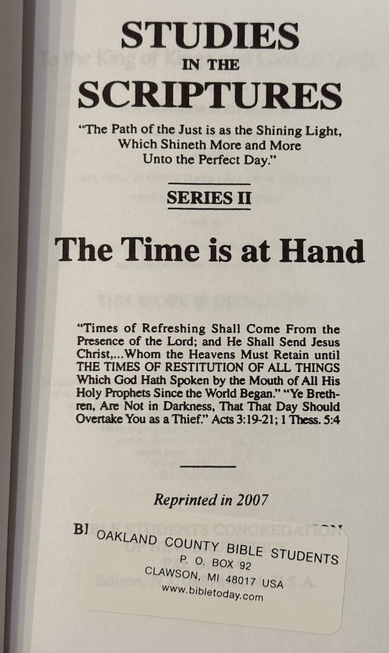 Studies in the Scriptures 7 vol set. 2001 – 2007 Reprints