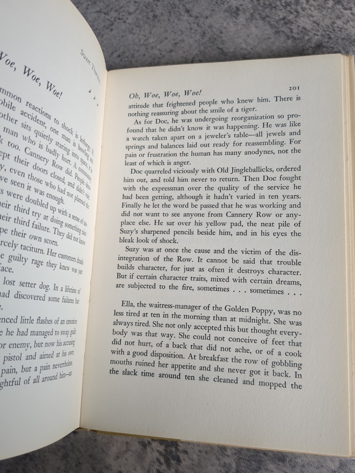 Sweet Thursday John Steinbeck 1954 Viking Press DJ First Edition First State