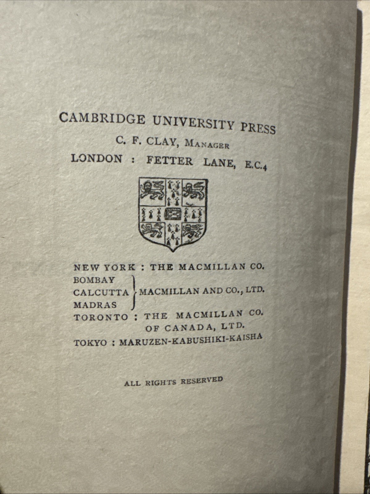 The Psychology of Insanity Dr. Bernard Hart 1923 Cambridge University Press HC