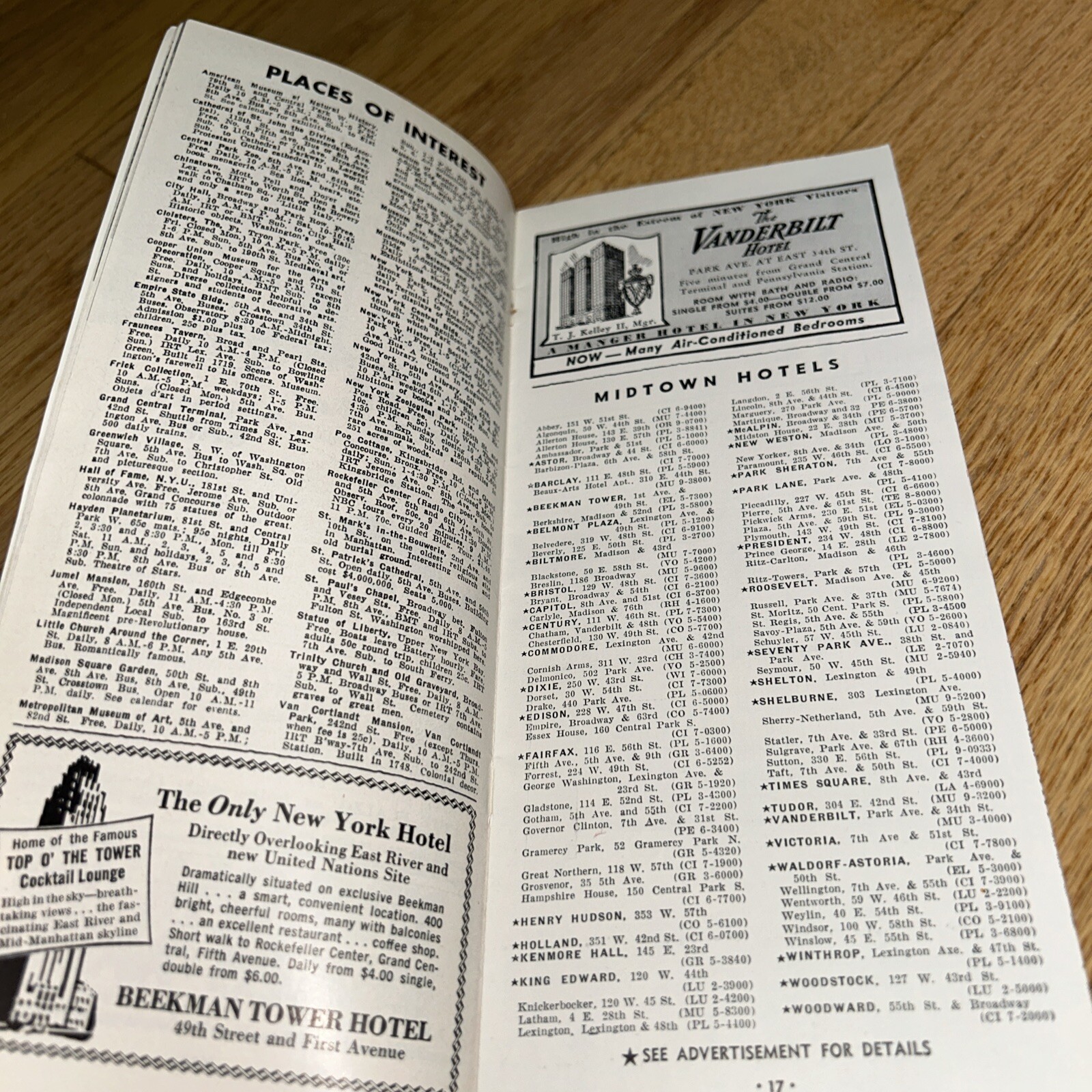 May 1950 THE NEW YORK VISITOR NY Guide NEW YORK CENTRAL SYSTEM RR – CENTRAL PARK