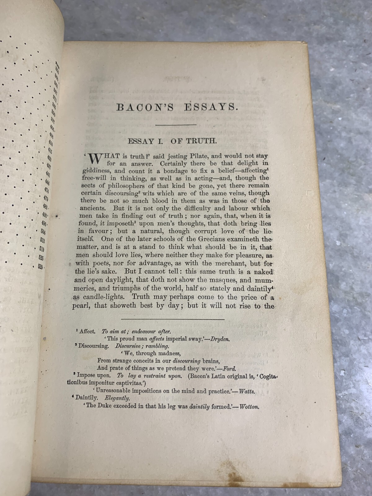 Antique 1857 Leather Ornate Gilded Embossed Victorian Book Bacon’s Essays 1st Ed