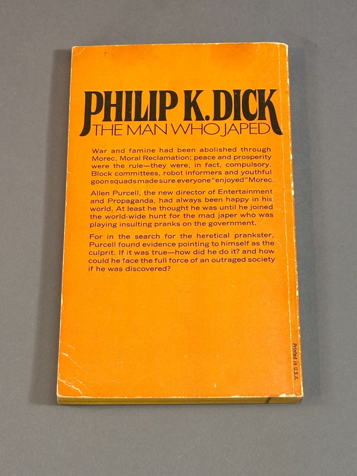 The Man Who Japed by Philip K. Dick pub by Ace Books, Inc. 1956 1st printing
