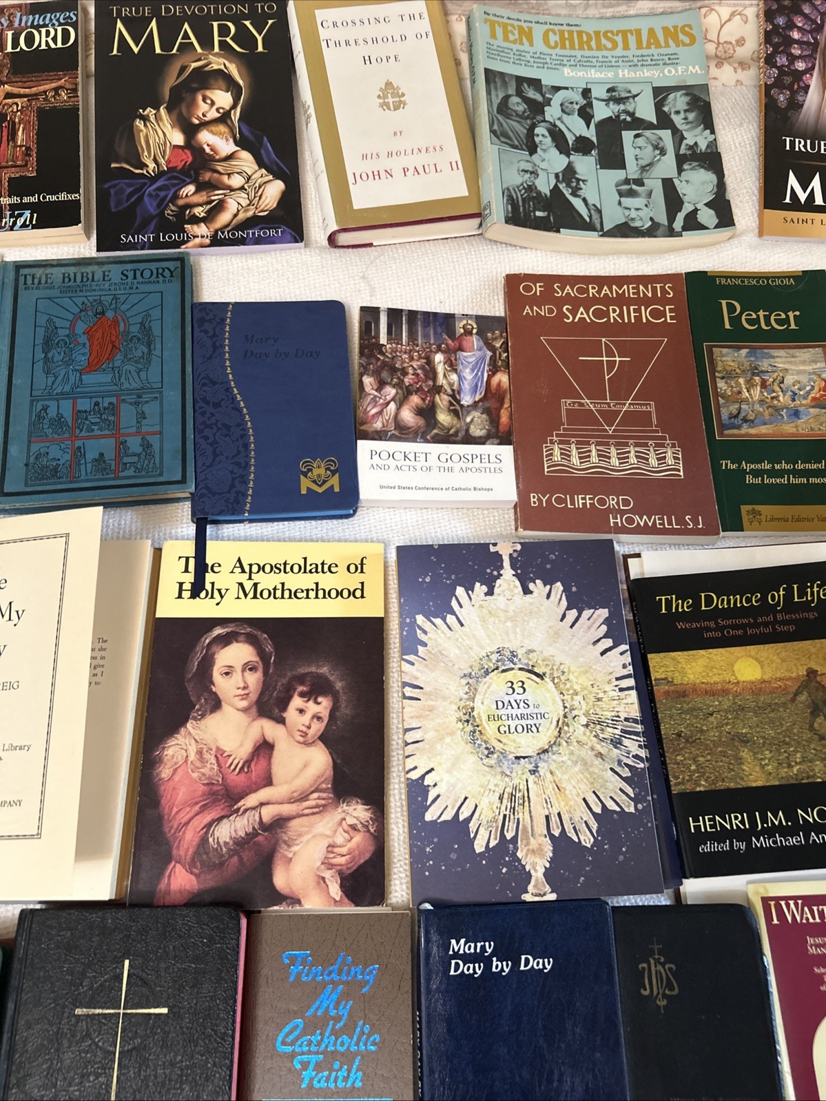 Huge Vintage Lot Of 70+ Catholic Books, Mass Missals, Prayer & Saint Devotionals