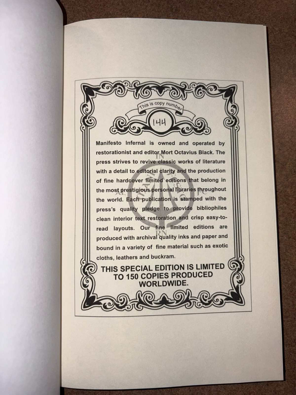 An Essay On Demonology Ghosts & Apparitions LTD (#144/150) Occult HC VERY RARE