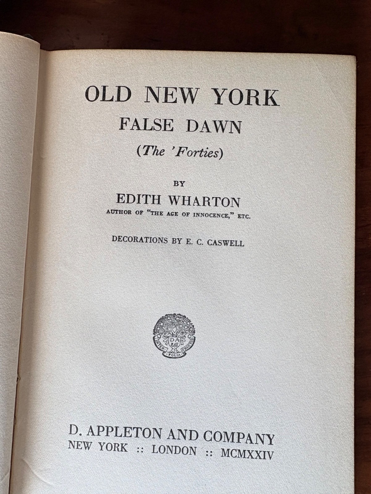 TWO OLD NEW YORK BOOKS BY EDITH WHARTON 1924 HC’S FALSE DAWN & THE OLD MAID VG