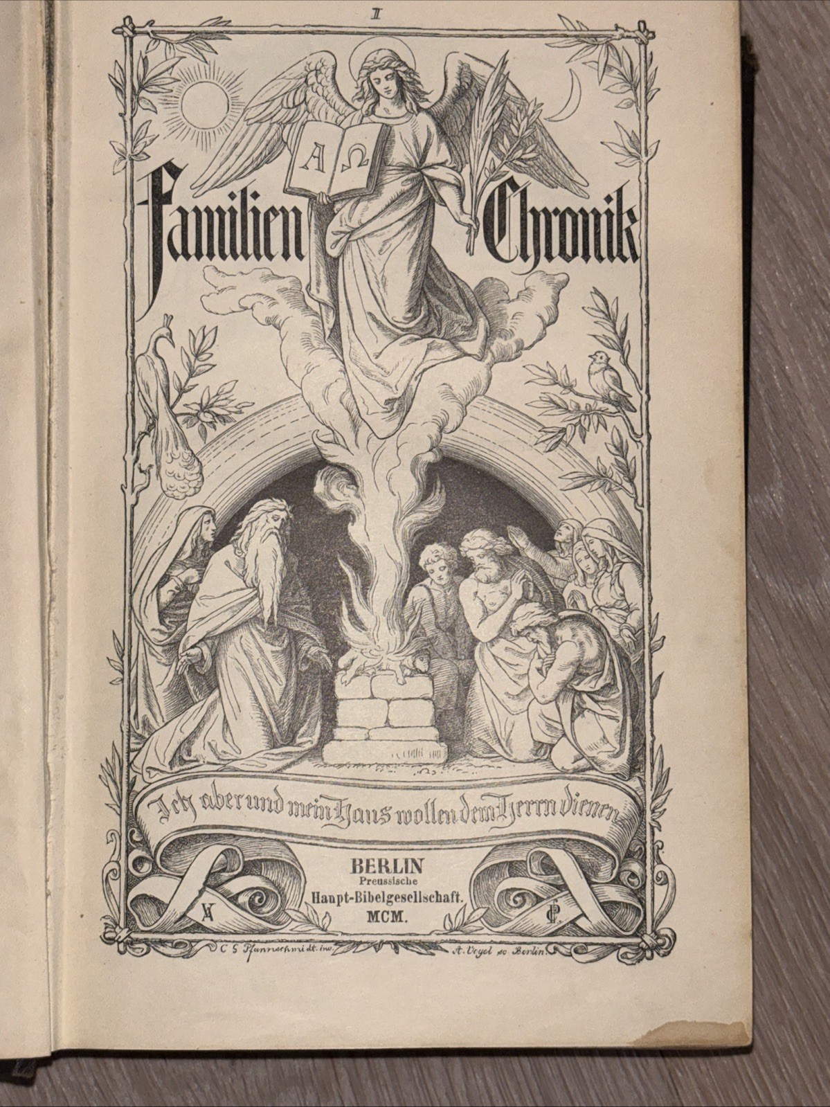 VINTAGE German HOLY BIBLE 1800s 1900s 1901 MULTIPLE SIGNATURES AND DATES SIGNED
