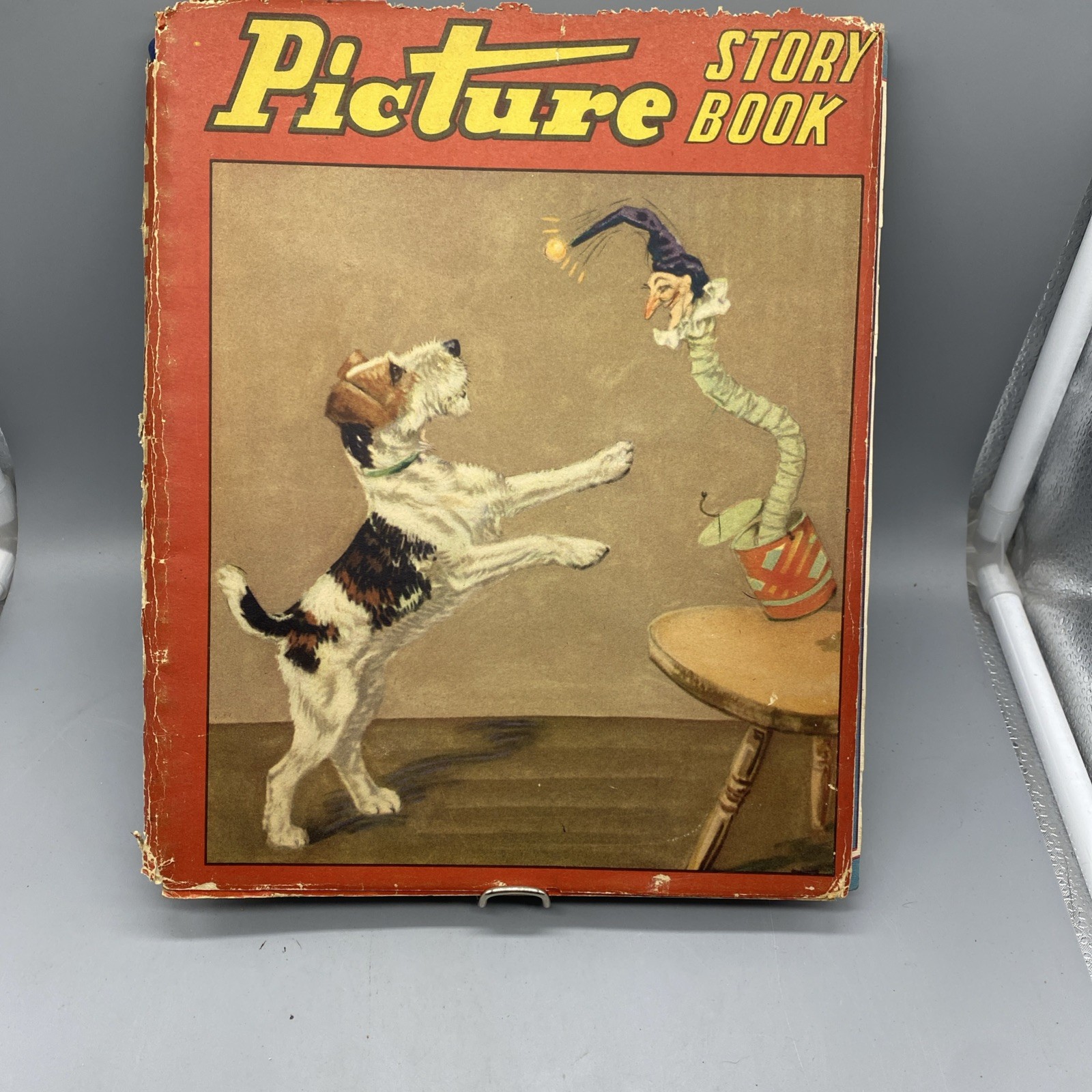 Picture Story Book 1943 Saalfield Various Animals HC DJ Spiral Beautiful Artwork