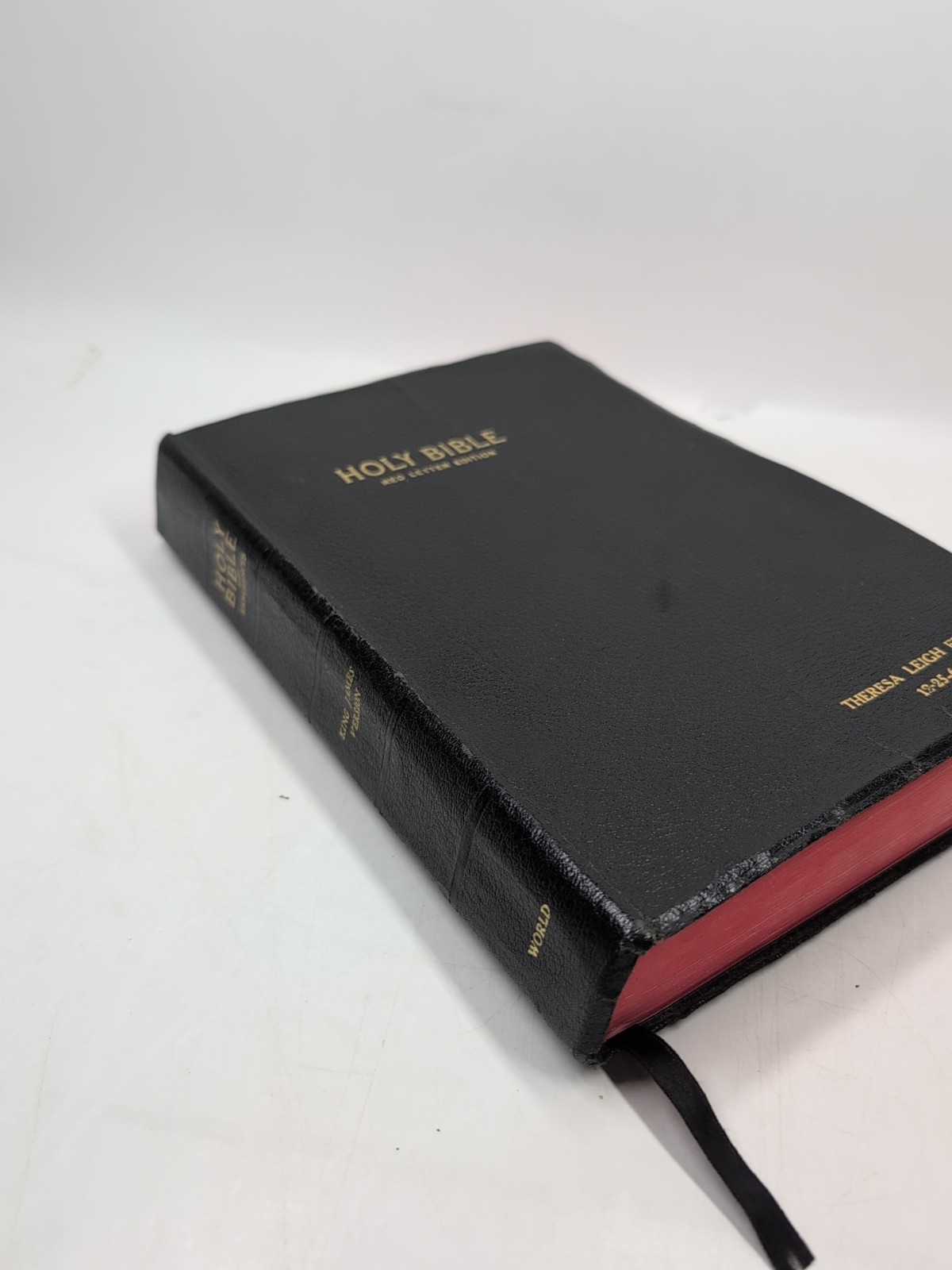 Vintage Holy Bible KJV Red Letter References World Publishing Black Cover 1960s