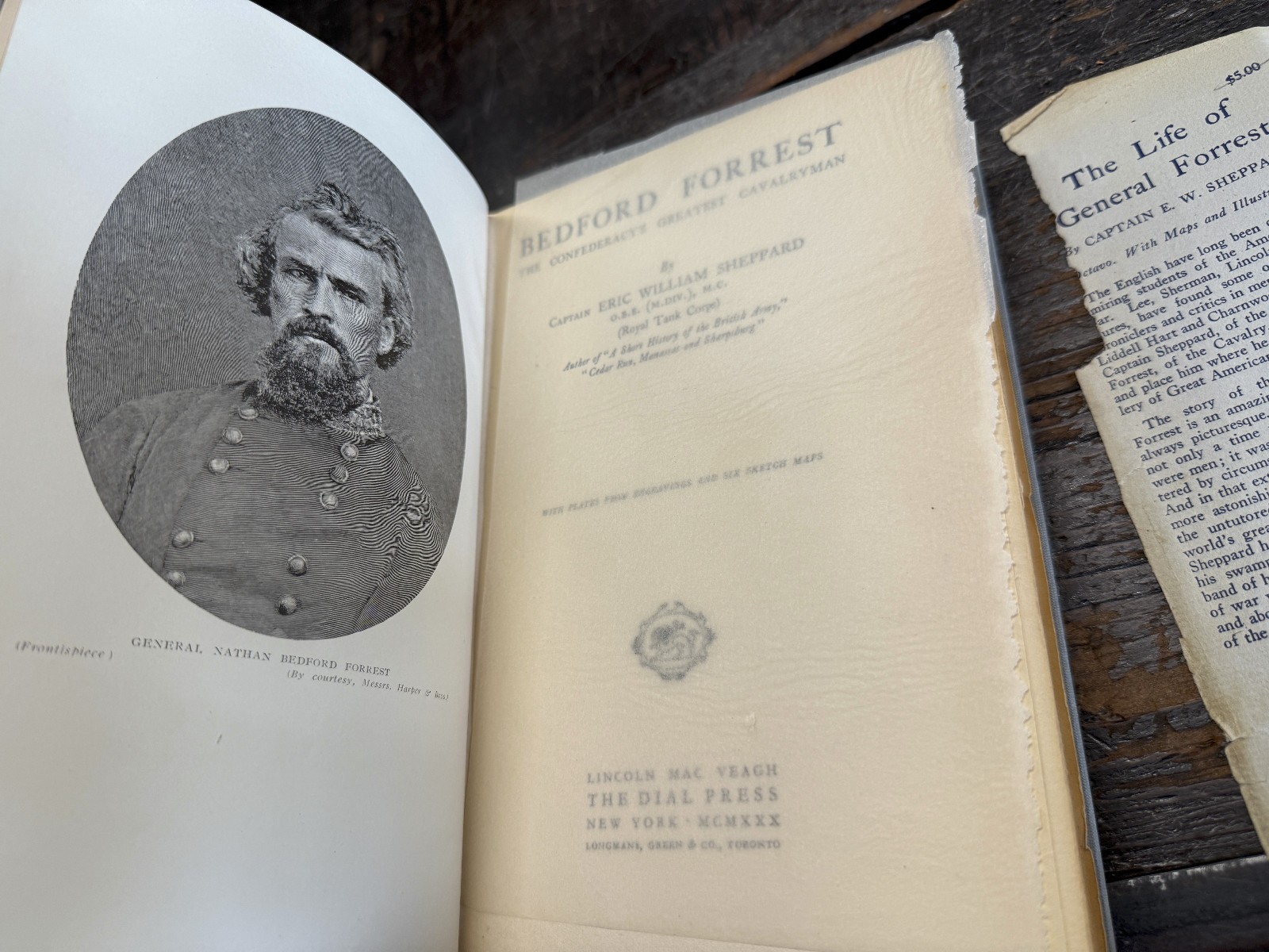 Life of General Bedford Forrest by Captain Sheppard 1930 Civil War Confederate