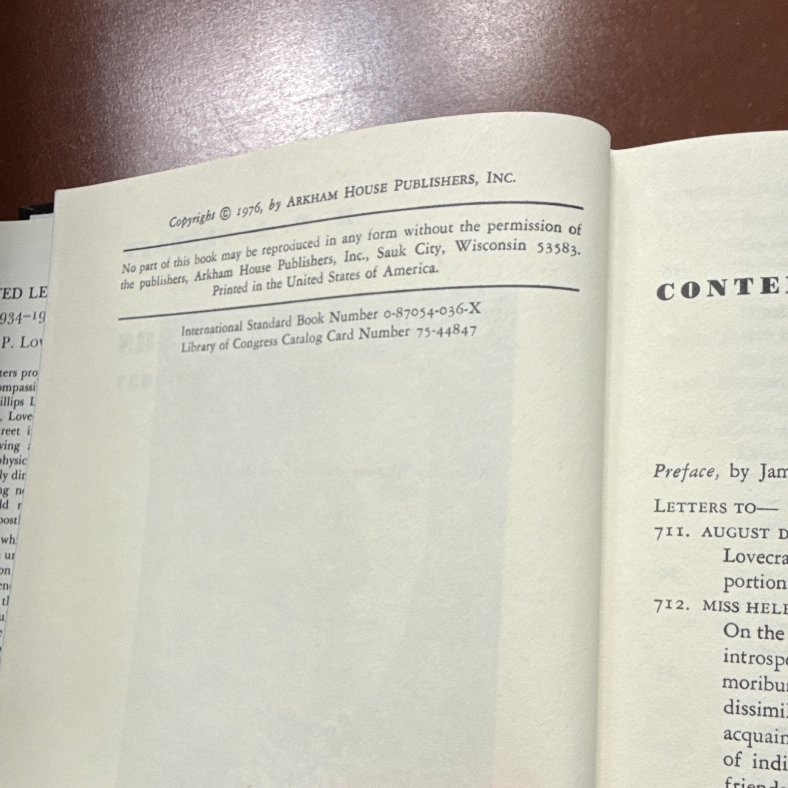 H. P. Lovecraft Selected Letters Hardcover 1st edition 1,2,4&5, 3 2nd edition
