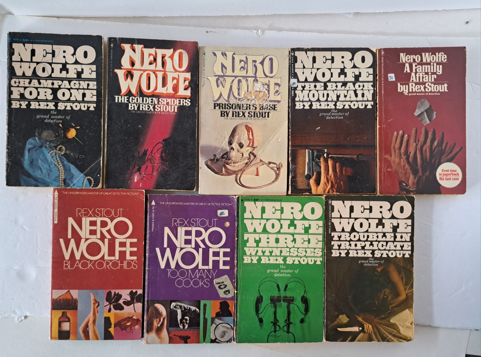 Nero Wolfe by Rex Stout – 9 Book Lot