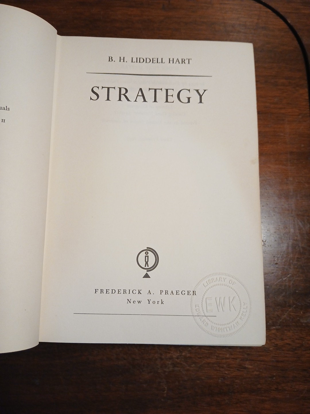 Strategy B H Liddell Hart 1955 1st Edition 3rd Printing HCDJ Very Good