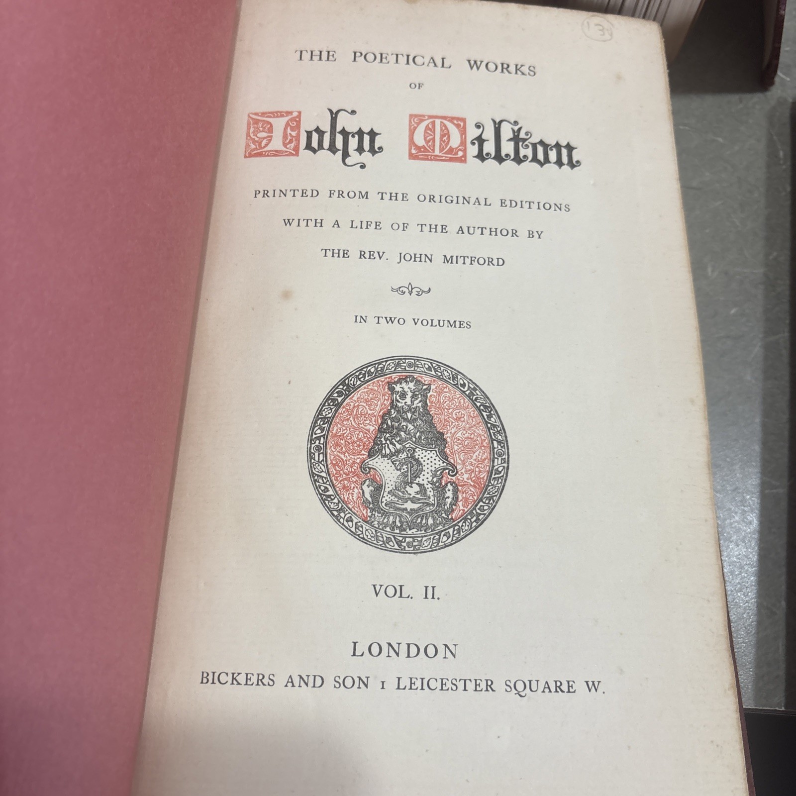 John Milton’s Antique Book Lot