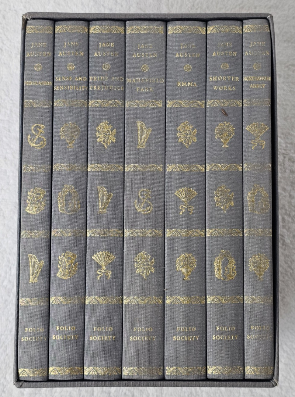 Jane Austen Folio Society Complete Novels Set 7 Vols Slipcase 1984 Hassall Art