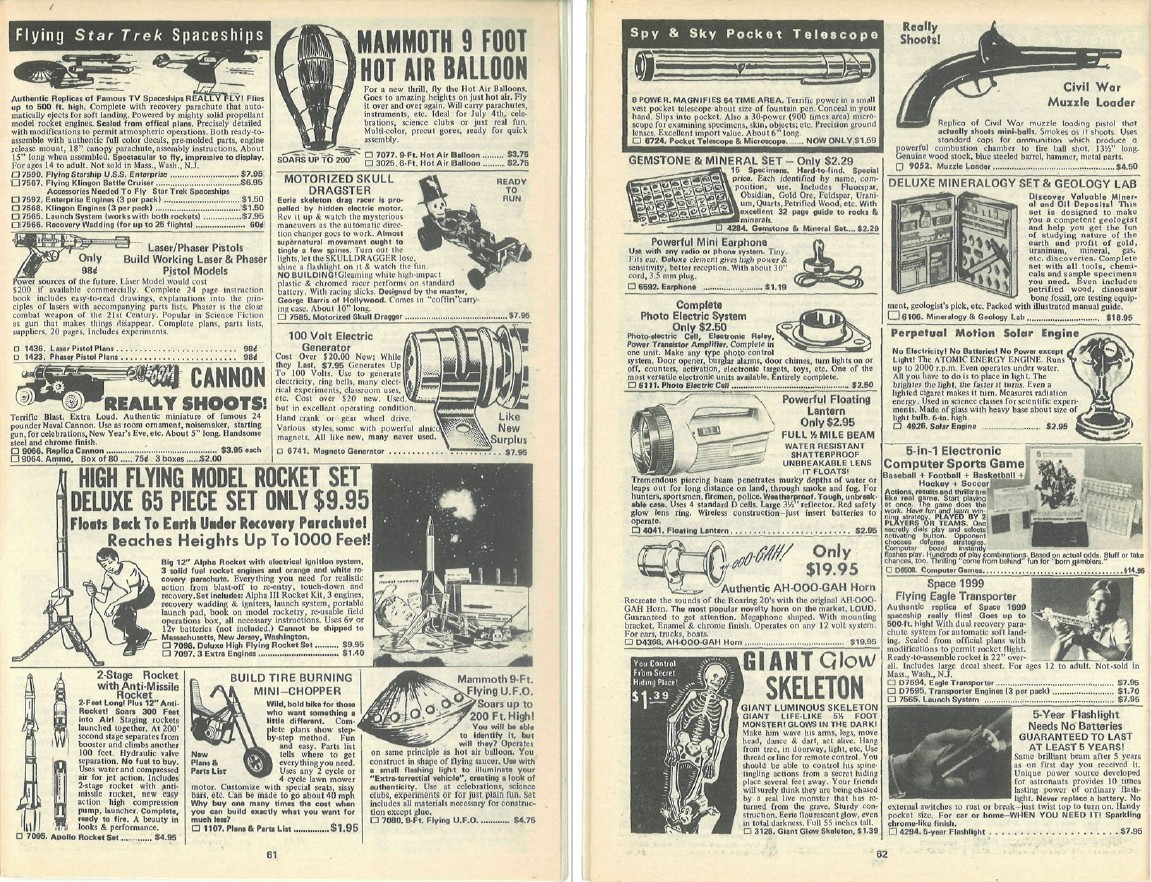8 old Johnson Smith Co. Curios Gifts Novelty Catalogs (1960s, 70s & 90s) on DVD