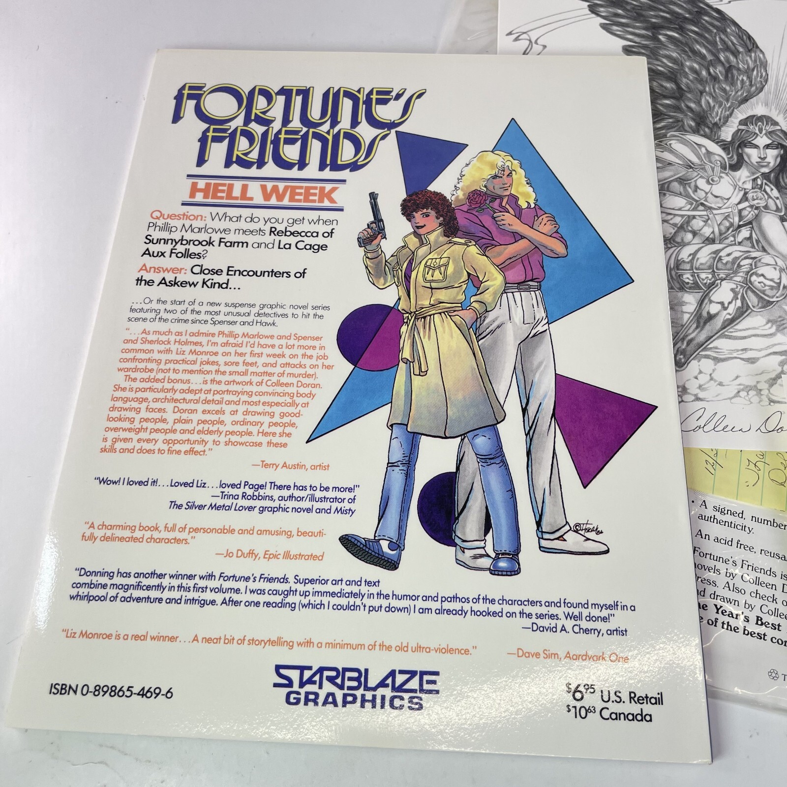 Fortune’s Friends Colleen Doran -SIGNED 472/1000 Print Hell Week Starblaze RARE
